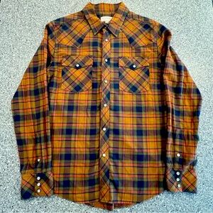 Tecovas Men’s Pearl Snap Shirt Small Plaid Western Texas Rodeo Flying-T
